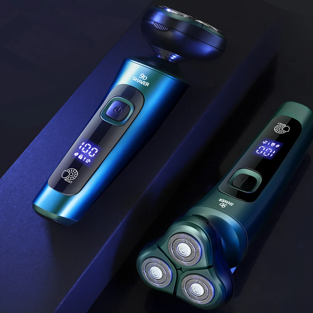 

Men Electric Travel Shaver with Digital Display Rechargeable Shaver Painless Cordless Trimmer Face Beard Trimmer Portable Shaver