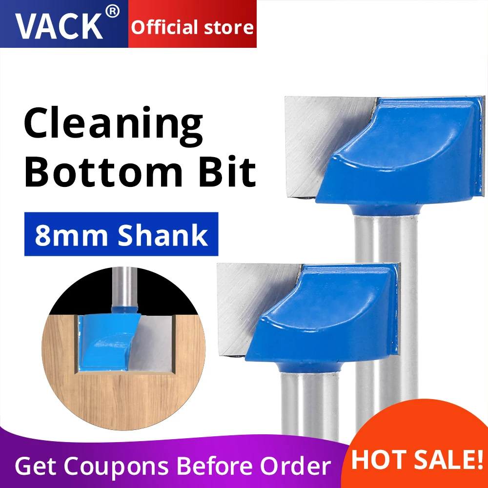 

VACK 8mm Shank T Slot Cleaning Bottom End Mill CNC Engraving Router Bit Solid Carbide Milling Cutter Woodworking Tools 10mm-32mm