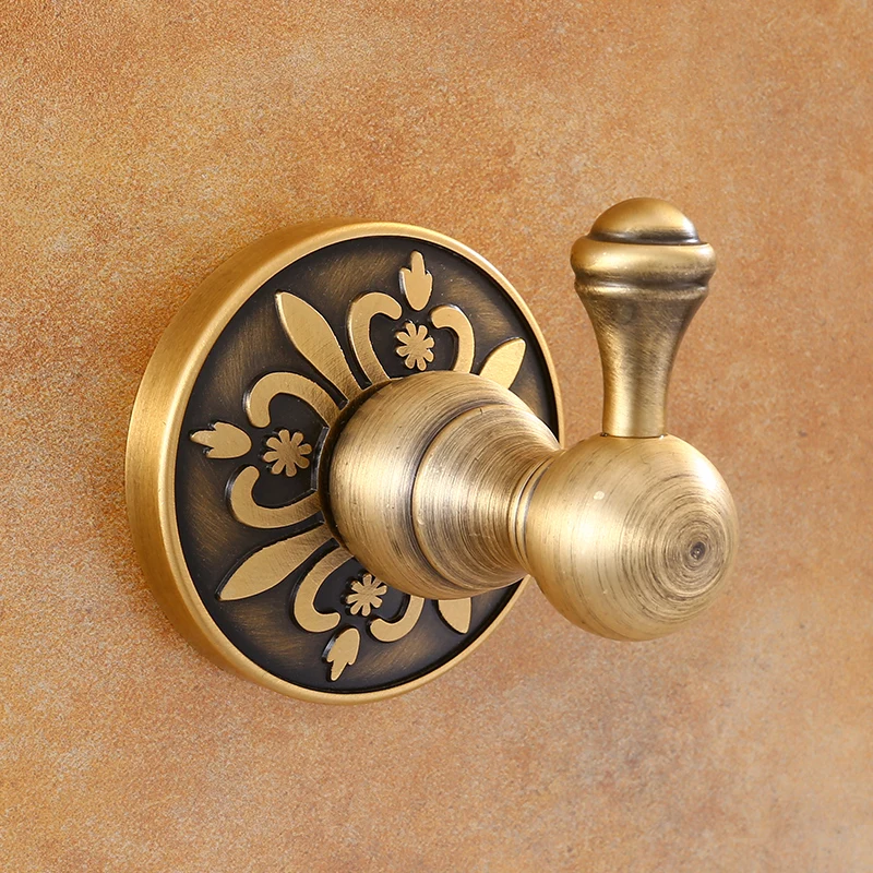 Coat Hook Ceramic European Towel Hanging Bathroom Clothes Wall Hook Carved Wall Hanger Bathroom Accessories