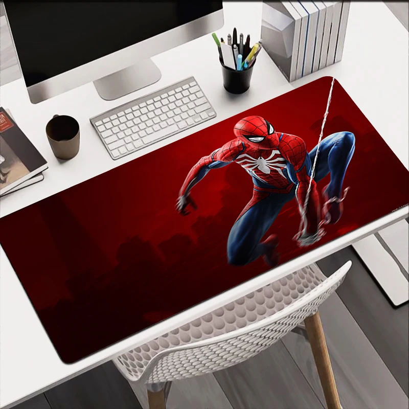 

Gamer Desk Mat Mousepads Spider Man HD Pc Gift Mouse Pad Office Desk Pads Large Mousepad Nonslip Mouse Mats For Computer For LOL