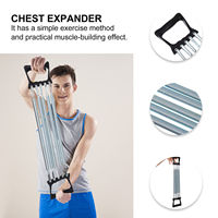 Adjustable Arm and Chest Exerciser Pulling Resistant Band Abdominal Muscle Training Device for Men