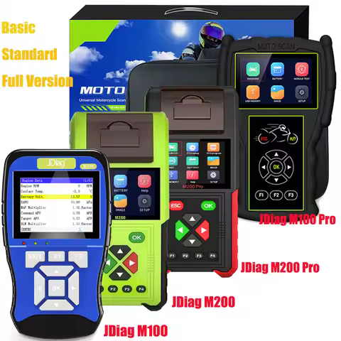 JDiag M100/M200 Motorcycle OBD OBD2 Scanner Diagnostic Tool Motorbike Moto Scan Code Reader For KTM/Honda/Yamaha/Kawasaki/BMW