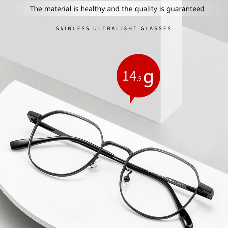 

Semi-titanium Glasses Frame Men Square Eyewear 2023 Wemen Male Alloy Classic Full Optical Prescription Eyeglasses Frames