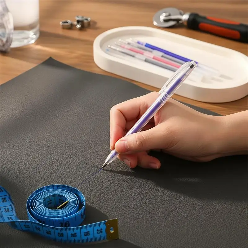 11 Stück hitzebeständige, löschbare Stoffmarkierungsstifte, leicht abwischbare, vorübergehende Marker für Schneider, Bekleidungsdesign und Näharbeiten – Detail 11