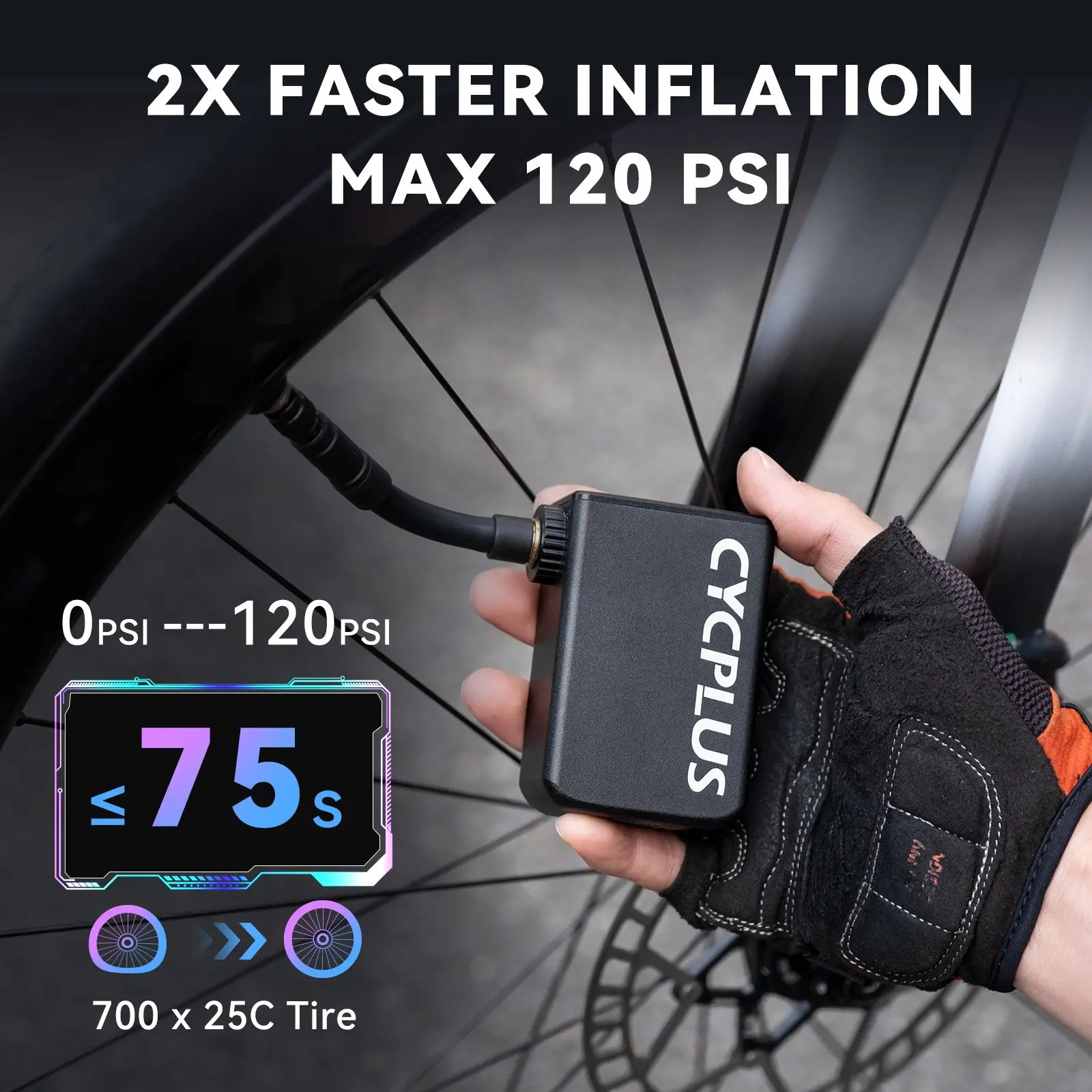 CYCPLUS Mini Air Pump AS2 100PSI AS2PRO 120PSI Max Electric