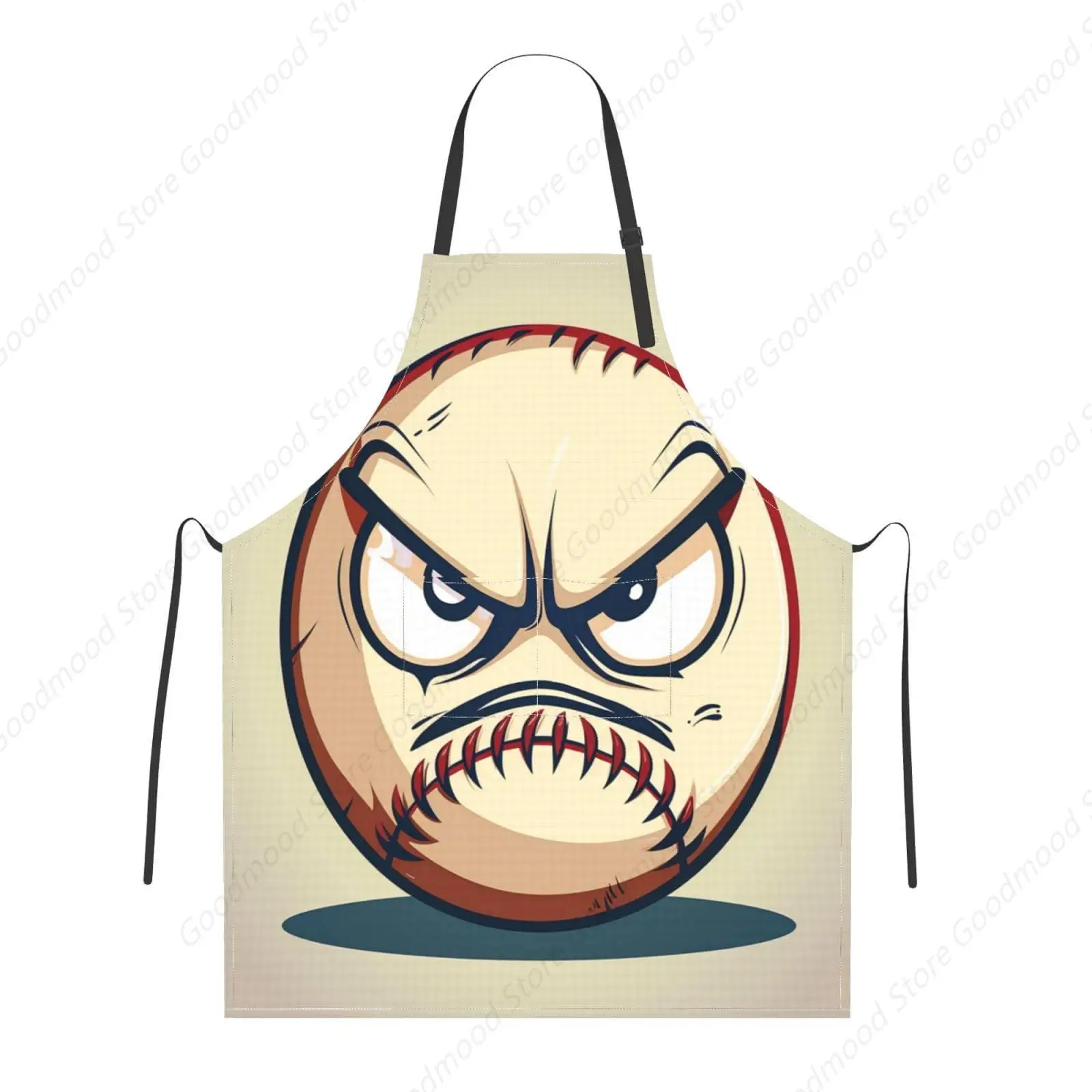 

Angry Baseball Apron For Women Men With Pockets Unisex Bib Apron With Adjustable Neck For Home Kitchen Decor Apron