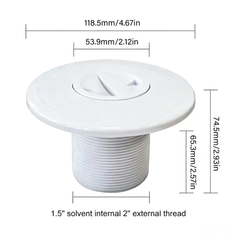 U2JB Swimming Pool Suction Port Maintenance Accessory Plastic Texture for Drain Pipe