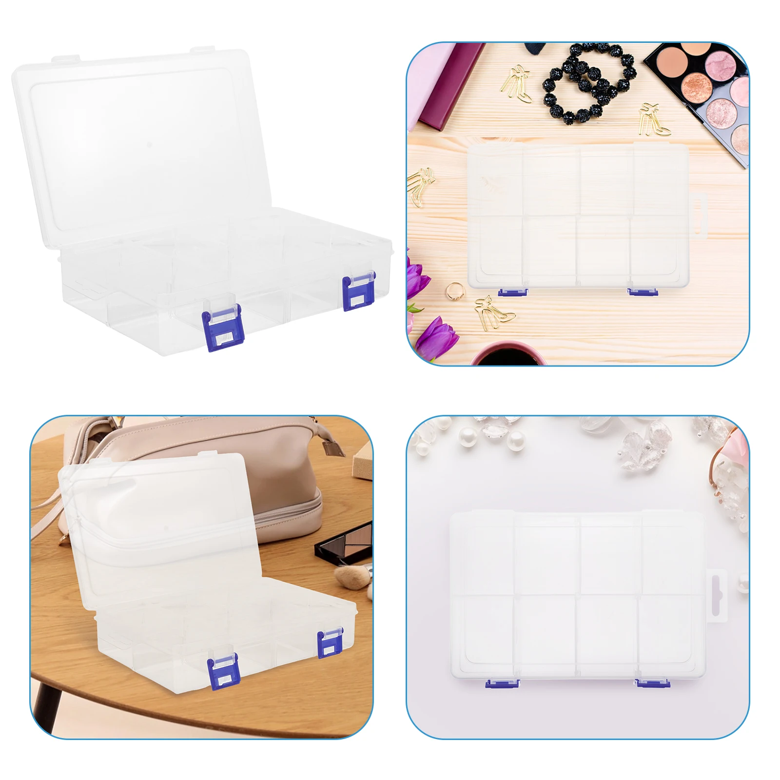 

2 pcs Storage Boxes Large Capacity Detachable Compartments Tool Case Jewelry Toy Fishing Accessories ganizer Container Plastic