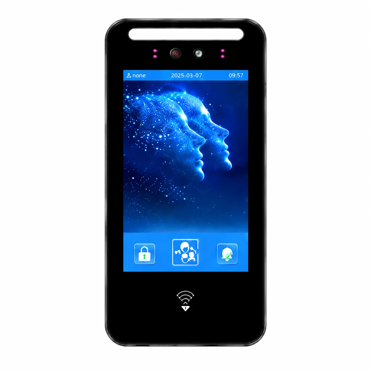 8 Inch Face Recognition Access Control System Night Vision IP65 Waterproof Biometric Attendance Terminal IC Card Password