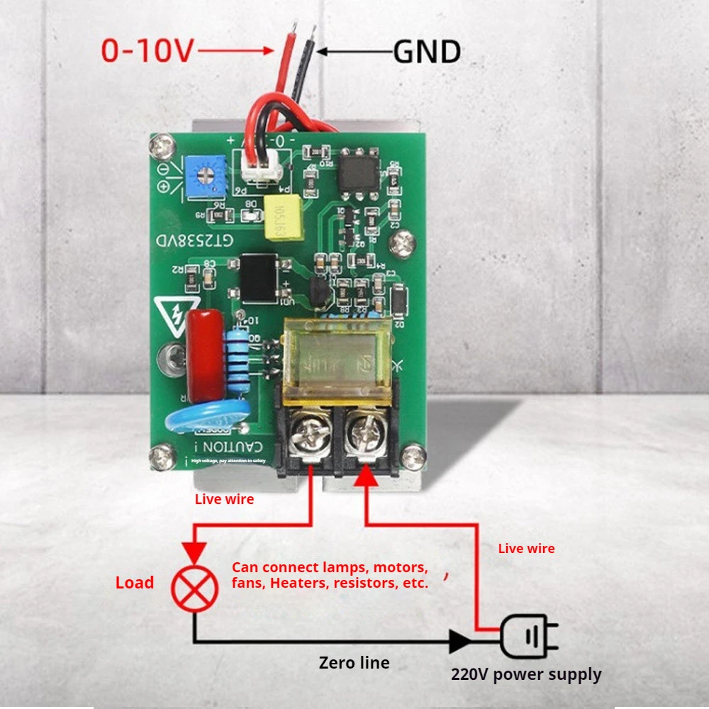 PLC Analog 0-10V Analog Voltage Signal Voltage Regulation Module Thyristor Voltage Regulator AC Dimming Speed Regulation