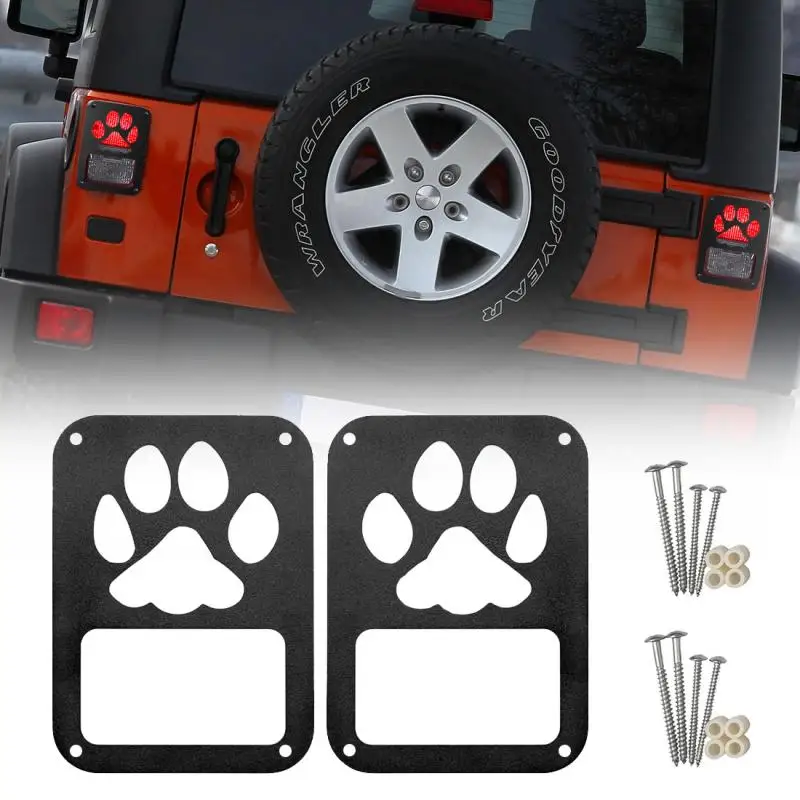 

for Jeep Wrangler JK 2007-2017 Taillighgt Protective Metal Cover Protector Shell Exterior Rear Tail Light Cover Lamp Hood Guard