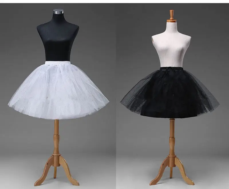 ใหม่สั้น Petticoat Crinoline กระโปรง Tutu ชุดเจ้าสาวกระโปรง Slips..