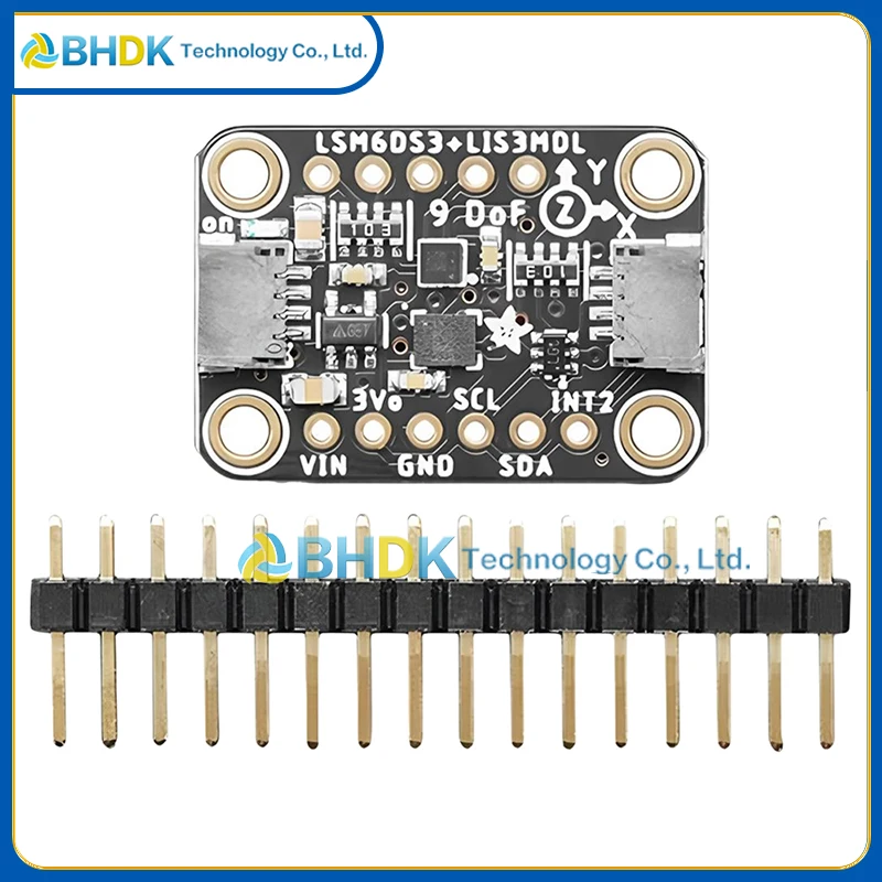 FOR Adafruit 5543 Board LSM6DS3TR-C LIS3MDL 9 DoF IMU Accelerometer Gyro Magnetometer I2C STEMMA QT