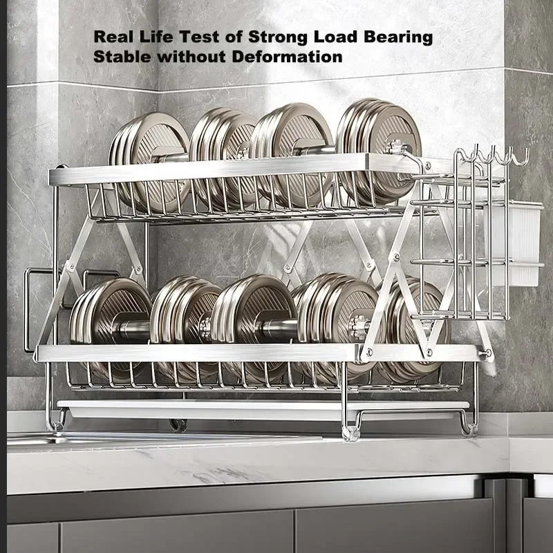 

Полка для посуды, самоосушивающаяся полка для раковины, кухонный органайзер, сливная полка для раковины, многофункциональная посуда, кухонная посуда, стеллаж для хранения чаши