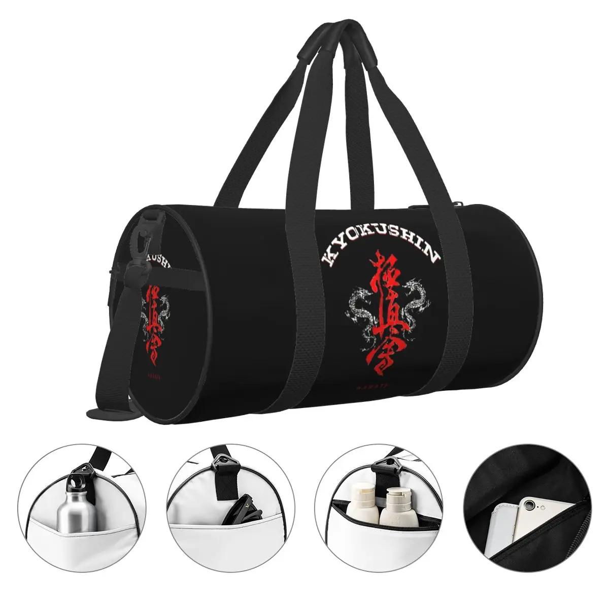 Kyokushin Karate Sporttaschen Reise Sporttasche mit Schuhen Niedliche Handtaschen Herren Design Outdoor Fitness Tasche