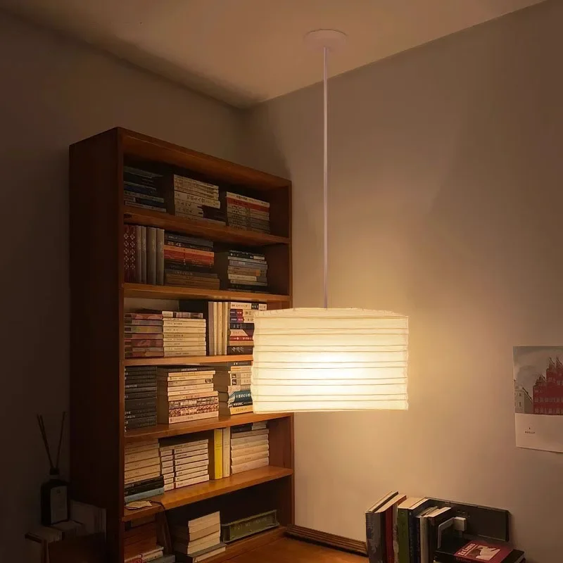 Lampade a sospensione a LED giapponesi Wabi Sabi Sala da pranzo Decorazioni per la casa Lampadario quadrato in carta di riso Illuminazione Lampada a sospensione per camera da letto