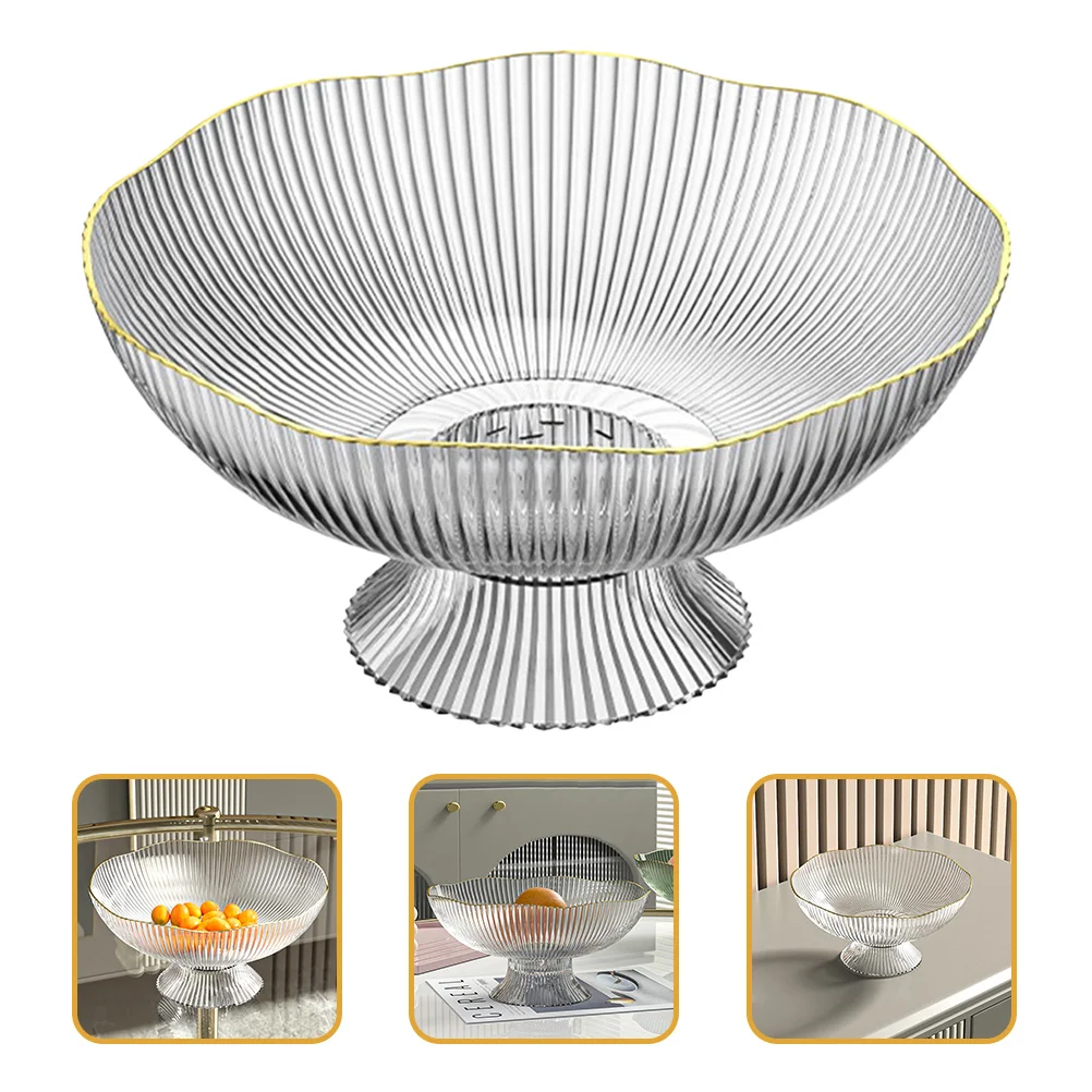 

Fruit Plate Snack Serving Tray Luxury Simple Design Drain Tray Practical Multifunction Household Storage Organizer for Living