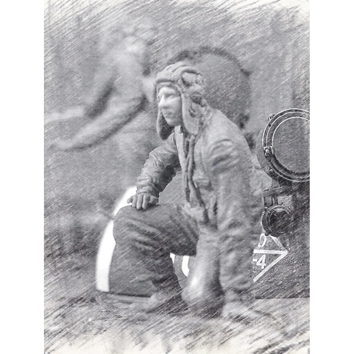 

1/35 Resin unpainted model kit, military theme, WWII Soviet tank crew (2 people) unassembled and unpainted GK, 1378R