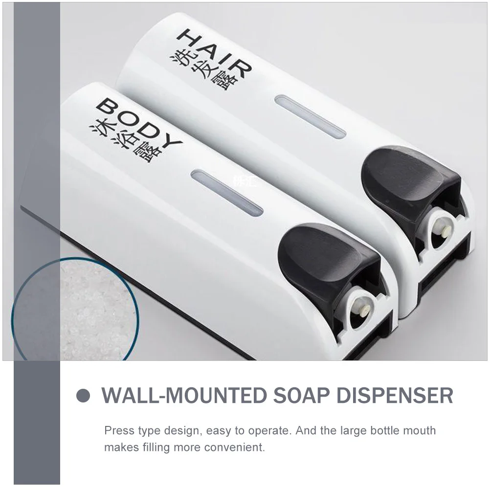 

Wall-Mounted Soap Dispenser Bottle Manual Press Pump For Liquid Soap Shampoo Lotion Shower Gel Refillable Bathroom Kitchen
