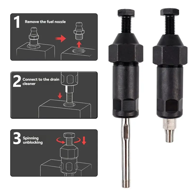Classic-Grease Fitting Cleaner Tool 2Pcs For Tractor For Auto Farm Hydraulic Pressure Rejuvenator Zerk Unclogger Clogged Fit