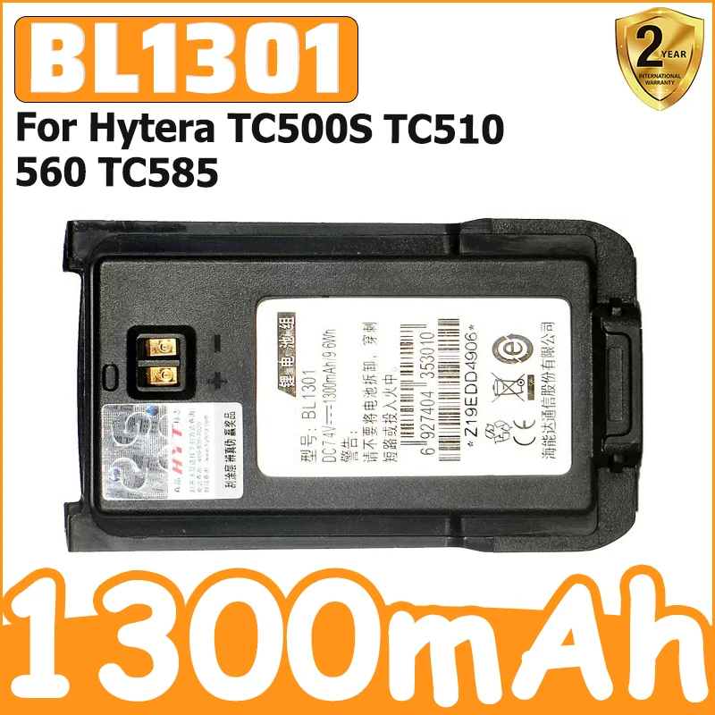 New High-Quality BL1301 BL1719 1300mAh Walkie-talkie battery  For Hytera TC500S TC510 560 TC585 Battery