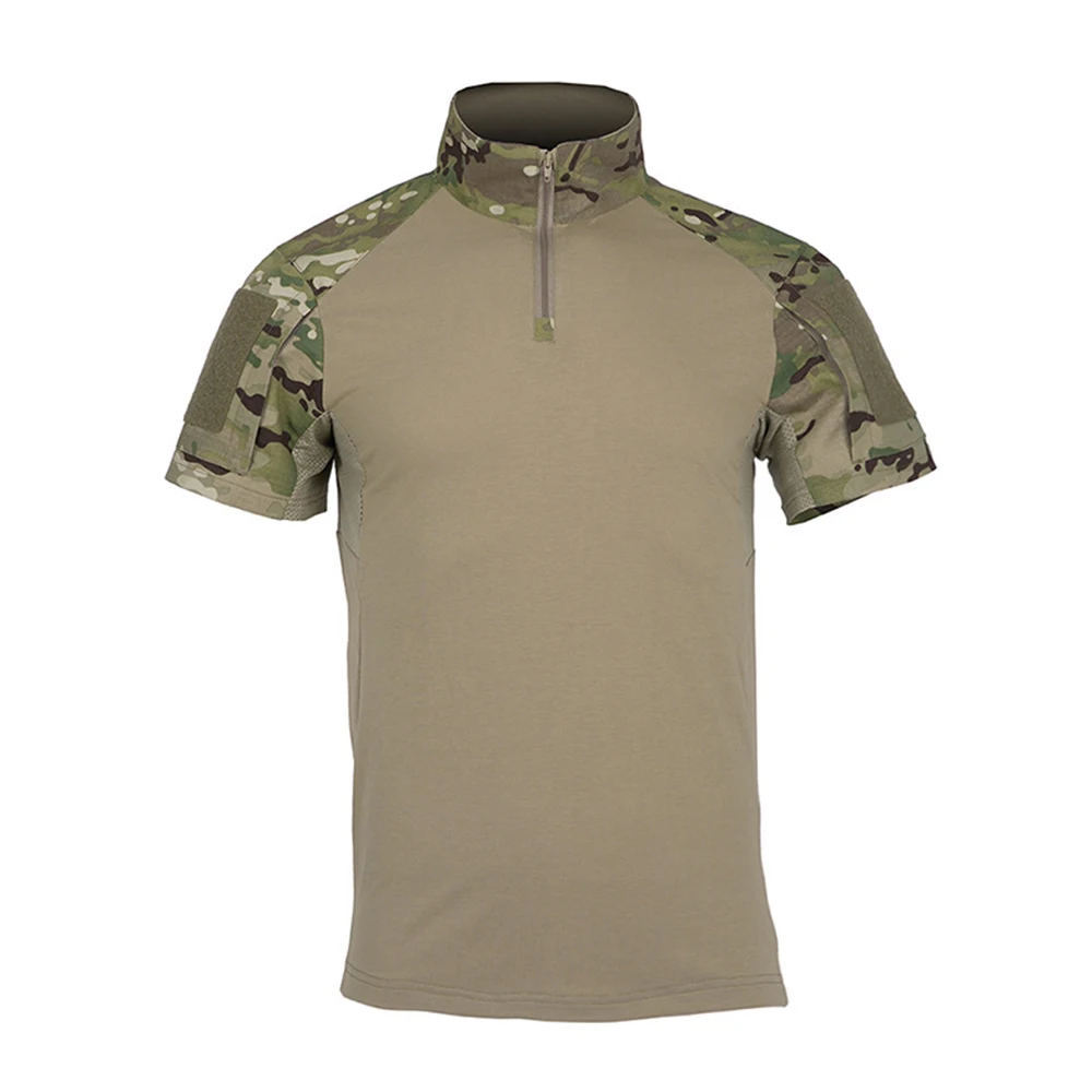 Outdoor Sport Camo Shirts Tees Mens Breathable Tactical CP Camouflage Combat Shirt Hunting Clothes Tops Workout Clothing T Shirt