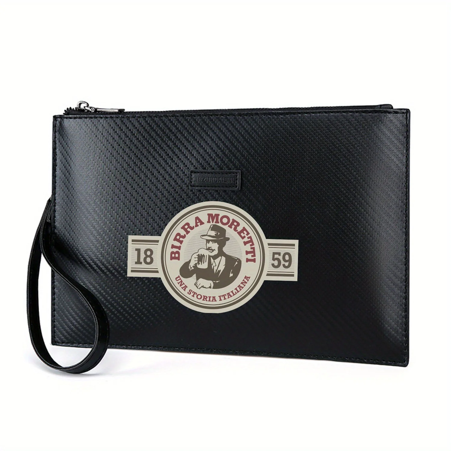 رجل شرب البيرة، التاريخ الإيطالي، عدد حقيبة يد رجالية PU مطبوعة أنيقة عصرية وعملية للحمل اليومي