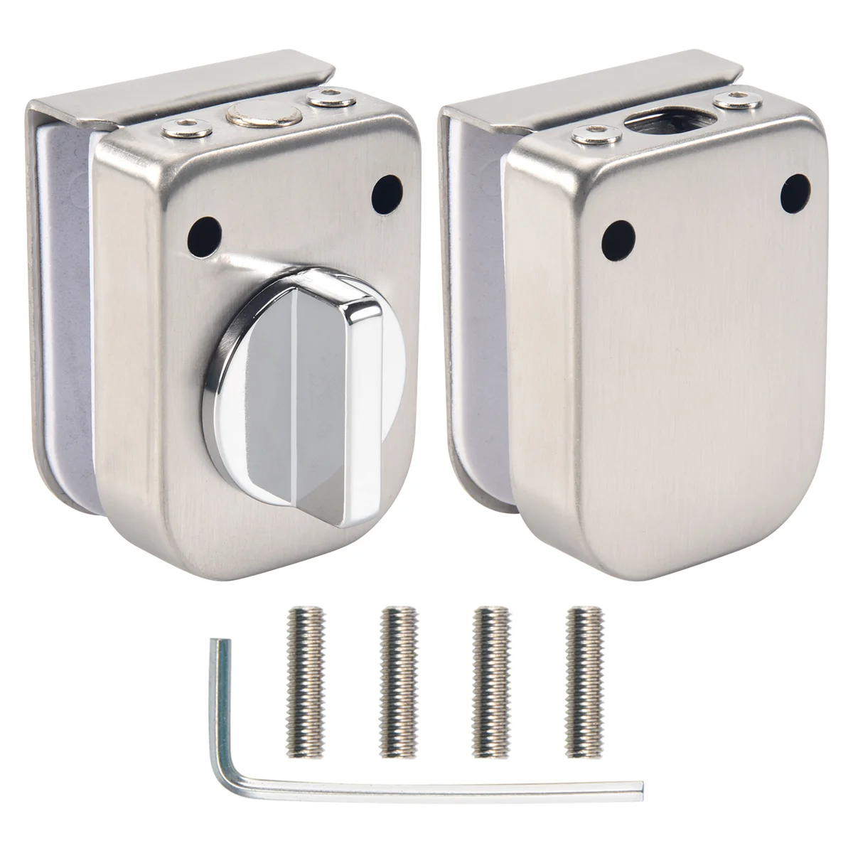 A51I Stainless Steel,Glass Door Latches Lock/Bolt,138A ,Without Drilling,For Double Glass Door, Frameless Glass Door