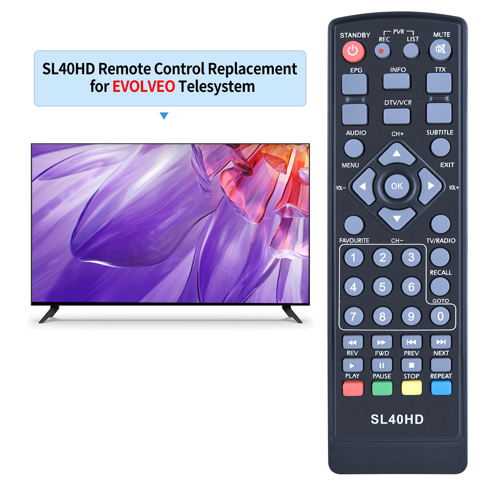 Sl40HD用リモコン付きテレビボックス,sl 40 hd用リモコンm01,s40hd hd25,villeo,dt-3010