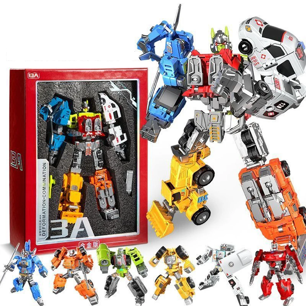 

6 in 1 Transformation Defender Defensor Bruticus Devastator Superion Figure Toys Model Color Box Action Figures