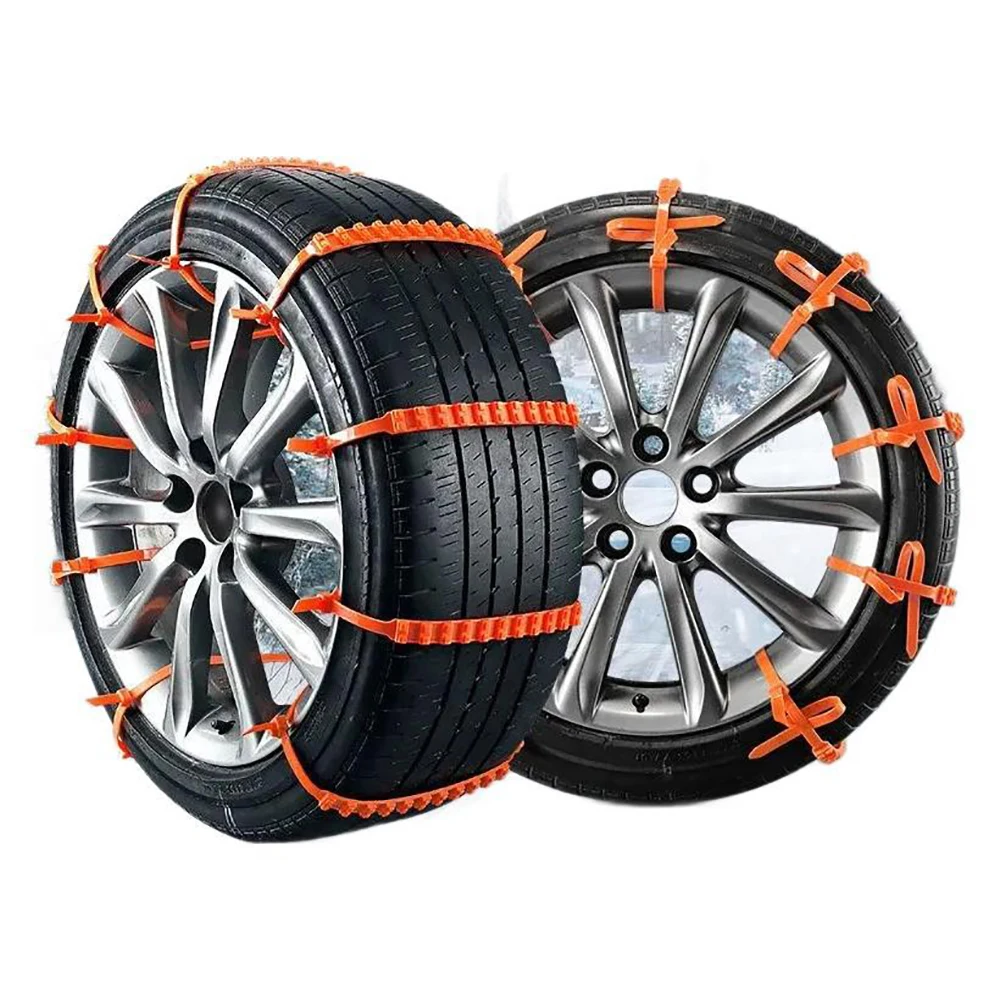 10PCS Car Tire Chains Winter Snow Anti-Skid Tyre Cable Ties Auto Outdoor Snow Tire Tyre Anti Skid Chain Emergency Accessories