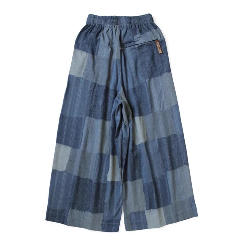 Nuovi pantaloni casual elastici stampati patchwork in poliestere con vestibilità ampia retrò 25AW KAPITAL Hirata e Hongri per uomo
