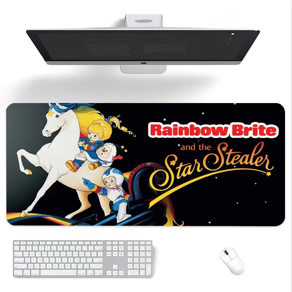 Cartoon R-Rainbow Brite Cute Mouse Pad Computer Laptop Gaming Office Wrist Guard Non Slip Keyboard Pad