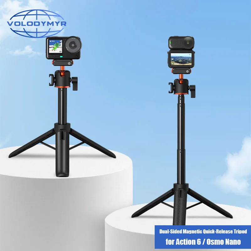 

VOLODYMYR Magnetic Quick Release Tripod for DJI Osmo Action 6/Nano Portable & Extendable for DJI Osmo Nano/Action 6 Accessories