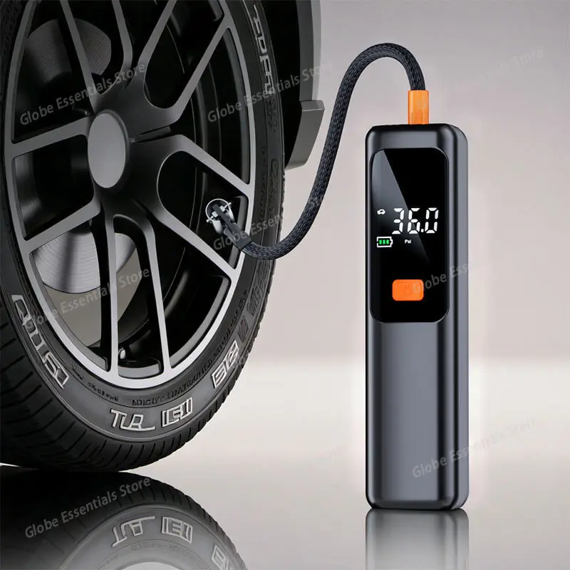 ,Portable Tire Pressure Measurement, Car Air Pump Car Radio Pump Bicycle Carry Tire Test Tire Cylinder Small Dual Value Displa