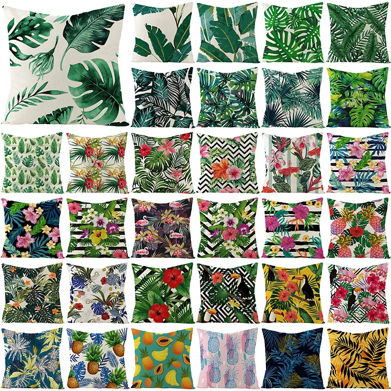 

Tropical Leaf Pillowcase Hawaii Summer Pillow Cover for Pillows Home Decorative Cushions for Bed for Living Room Car 45x45 40x40