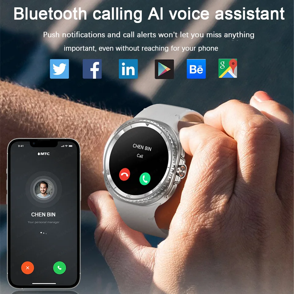 1.43 inch Watch 8 classic GPS Track Smart Watch Men Women Health Sport AMOLED Heart Rate Bluetooth Call Waterproof Watch 8 Ultra
