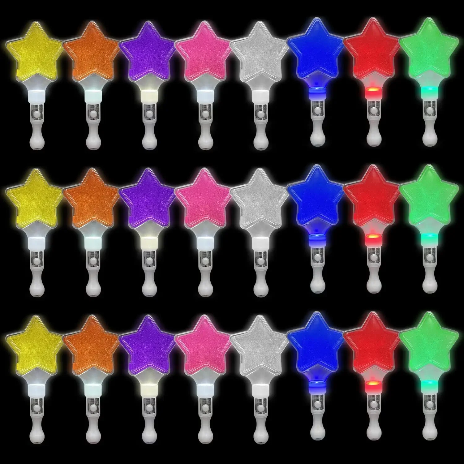 1-20 Stück Leuchtstäbe in Stern- und Herzform, leuchtende Zauberstäbe für Konzerte, Partys, Atmosphäre-Requisiten, Handgehaltene Stäbe mit LED-Blinklicht – Detail 3