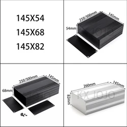 Aluminum Enclosure 145*54/145*68/145*82mm Split Box Silver/Black Waterproof Electronic Box Power Housing Instrument