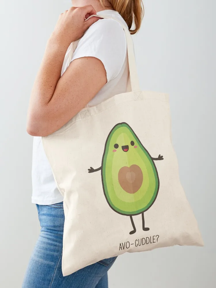 Avo-cuddle? Tote Bag custom tote bag shopper bag woman Canvas stote