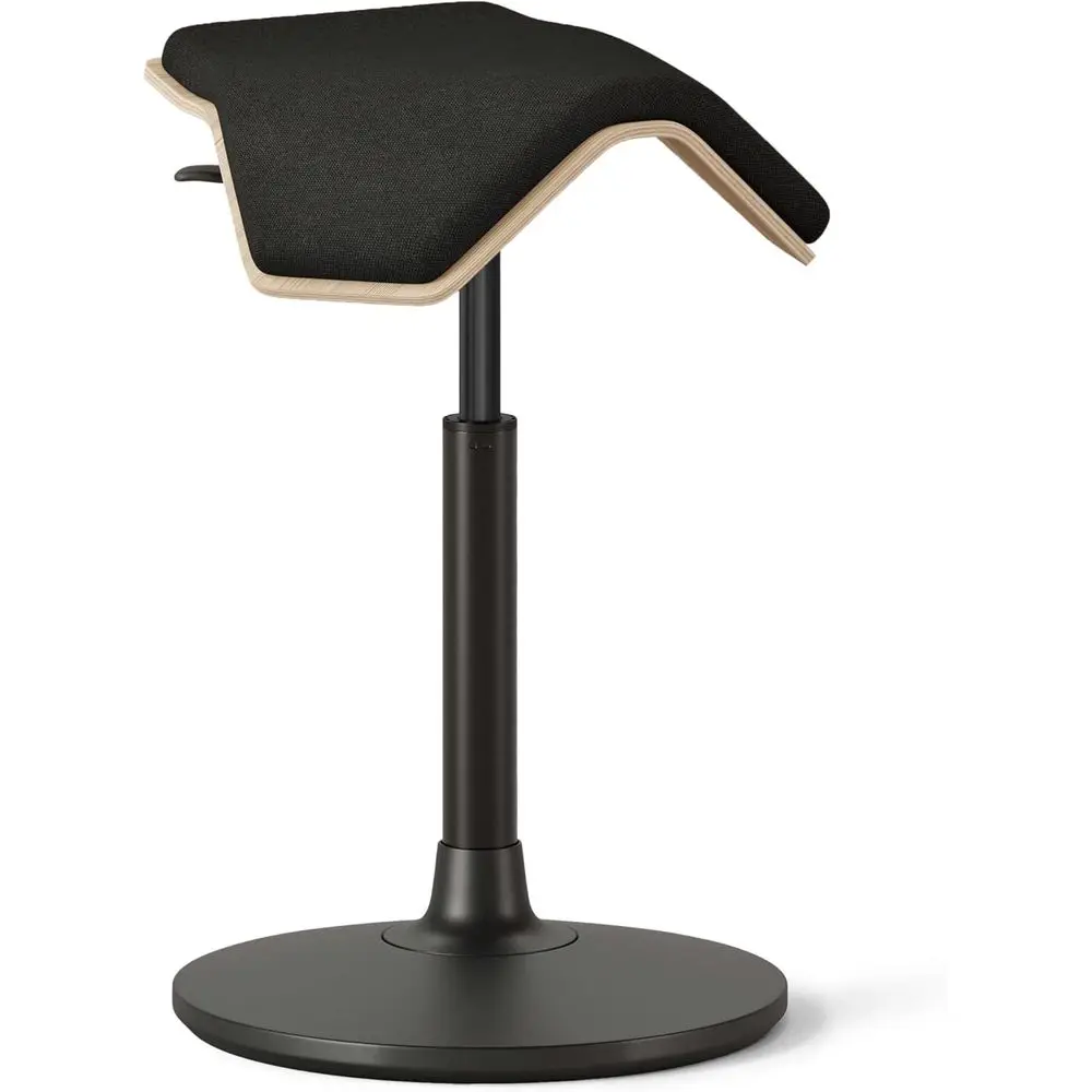 

Ergonomic Recycled Polyester Wobble Stool - Adjustable Height, Active Sitting for Home and Office, ILOA Plus Black