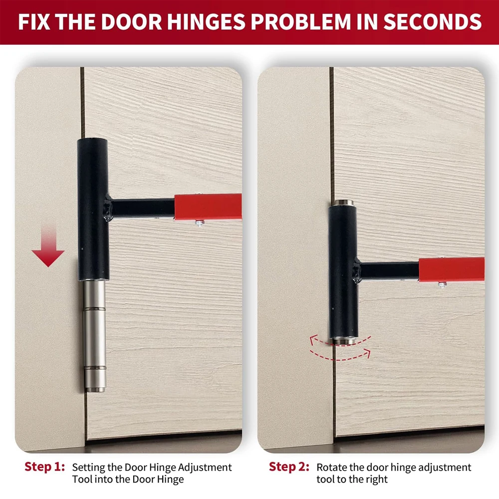 مجموعة أدوات تعديل مفصل الباب الاحترافية، مجموعة مفاتيح مفصلية 9/13/15/18 مم مع رؤوس بديلة لإصلاح باب الخزانة