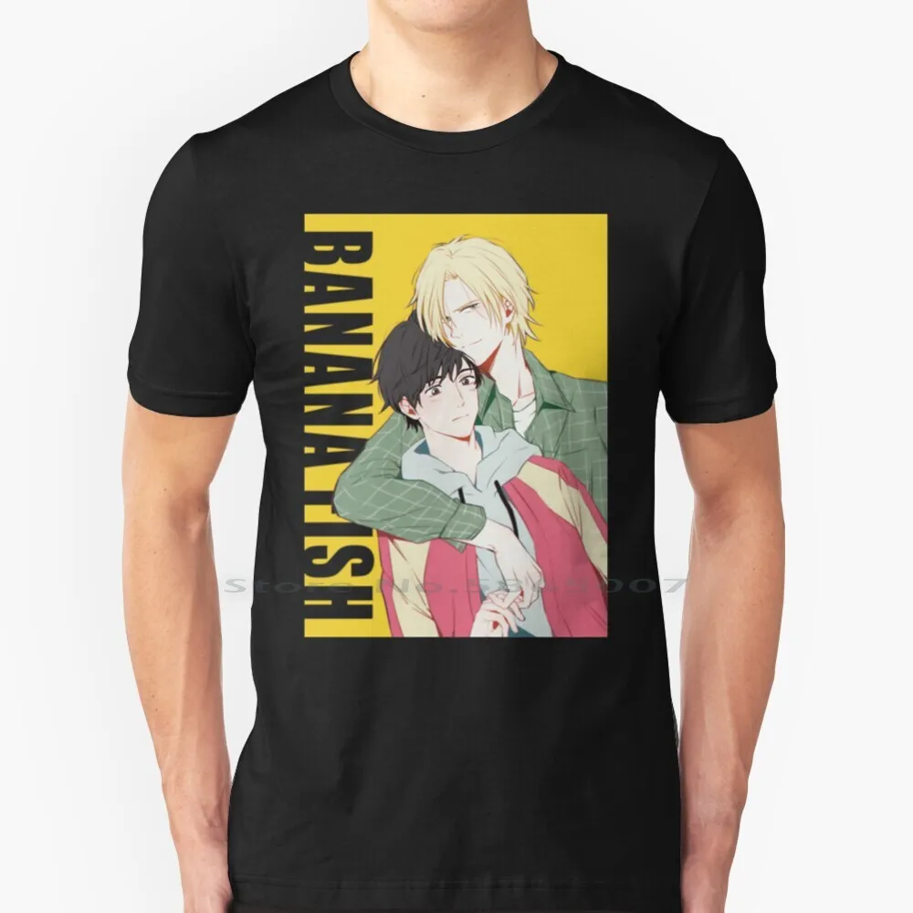 Banana Fish T Shirt 100% Cotton Banana Fish Anime Akimi Yoshida Lgbt Manga Gay Ash Lynx Big Size 6xl Tee Gift Fashion