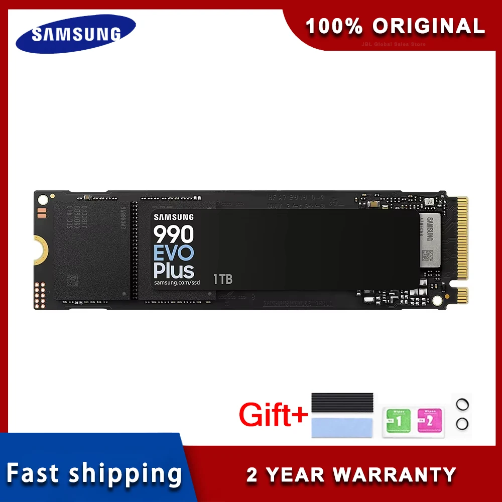 Ssmsung 990 EVO PLUS SSD 1TB 2TB,PCIe Gen 4x4, Gen 5x2 M.2 2280 NVMe Internal Solid State Drive, Speeds Up to 7150MB/s