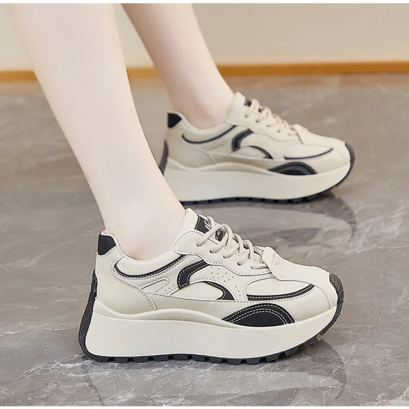 

Thick-Soled Dad Shoes for Women, Height-increasing, Casual Shoes for Young and Middle-aged People, Outdoor, Spring and Autumn