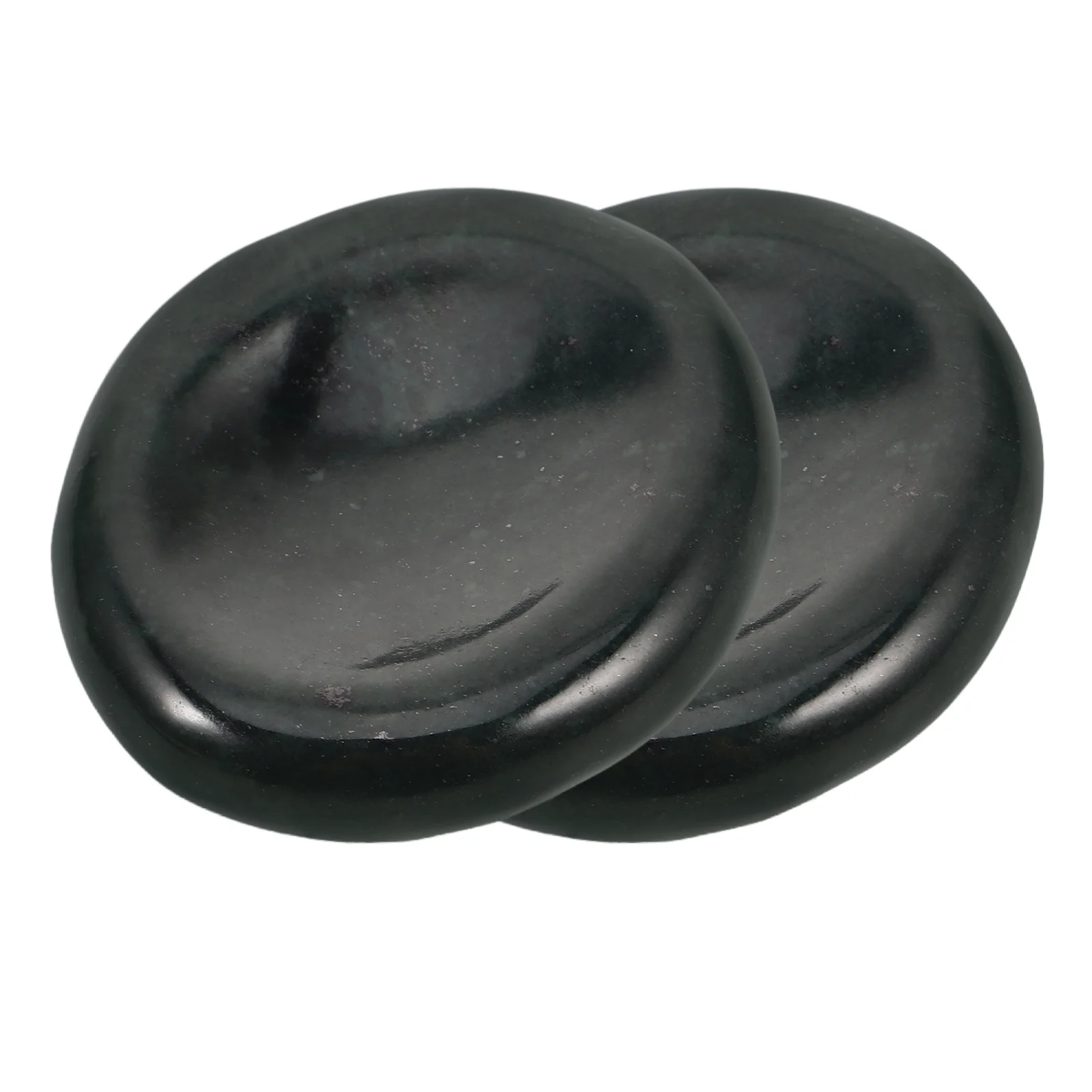 

1Pair Cool Jade Eye Massage Stones Portable Flat Cold Stones Facial Massage Spa Set for Eye Fatigue Puffiness Relief