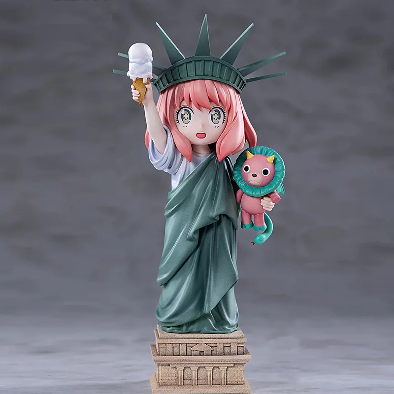 20cm Anime SPYxFAMILY Figures Lady Liberty Anya Forger Action Figure Pvc Model Statue Cute Collection Model Decoration Toys Gift