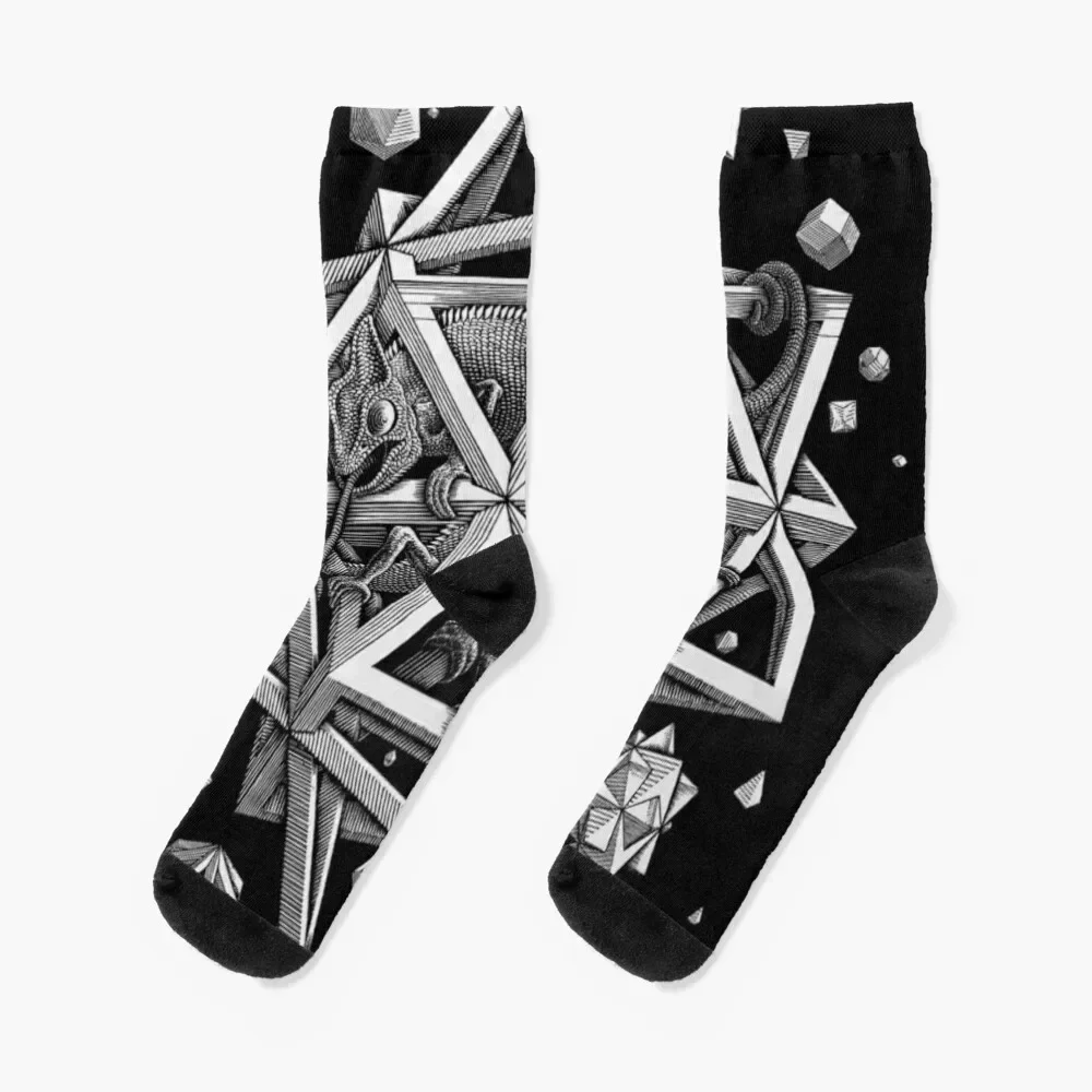 Stars by Maurits Cornelis Escher Socks Christmas shoes football Socks For Men Women's