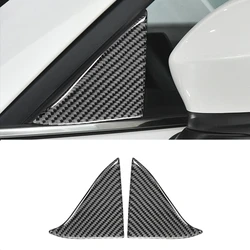 For Mazda 3 Axela 2014-2019 Front Door Interior Trim A-pillar Triangle Decorative Sticker Carbon Fiber Car Interior Accessories