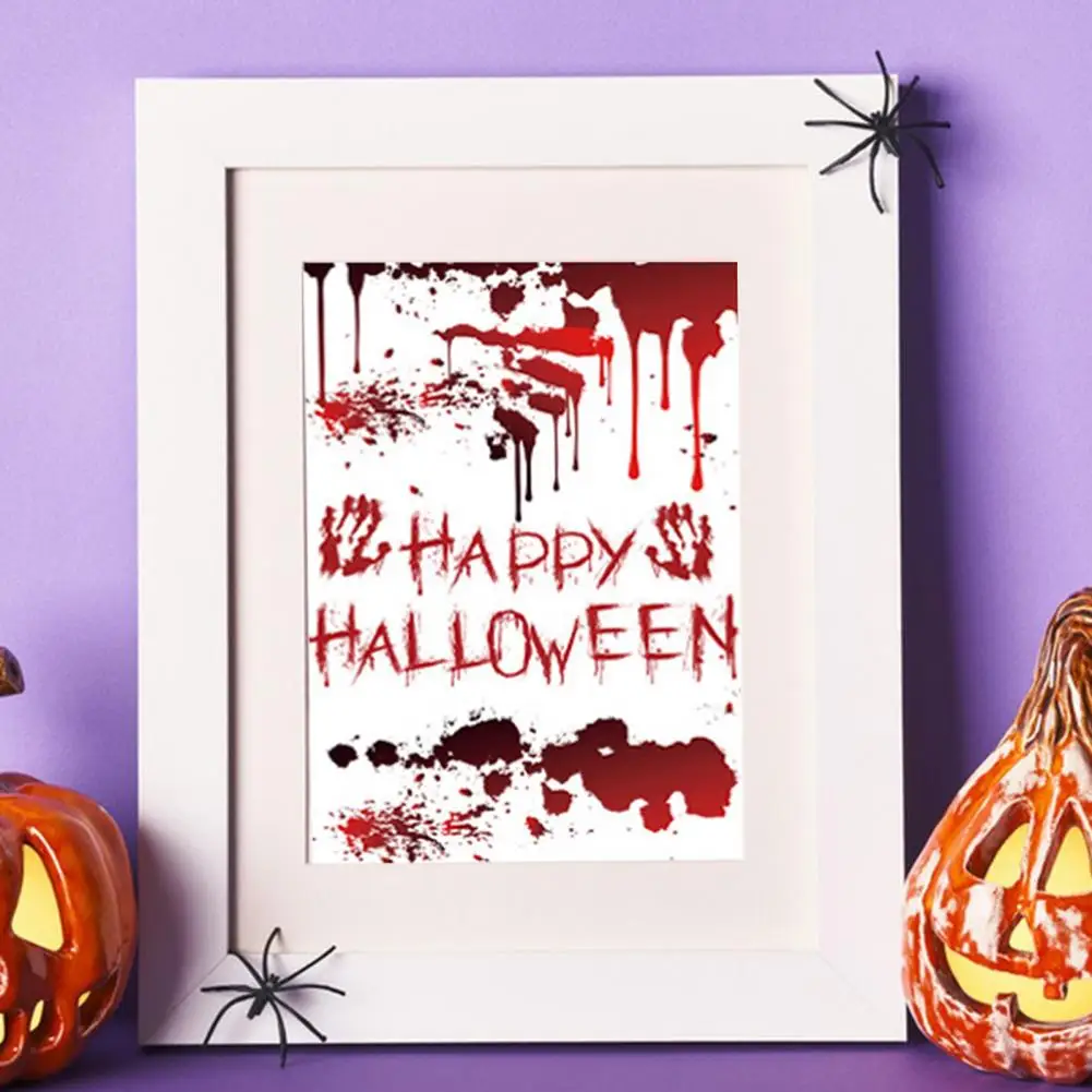 Party Decoration Blood Handprint Postcard Halloween Postcards Sticky Notes Set with Blood Handprint Designs 12 Pack for Holiday